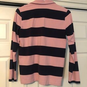 Pink Navy J Crew Rugby top